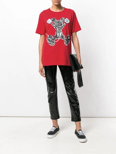 Shop Marcelo Burlon County Of Milan Mickey Mouse T In Red