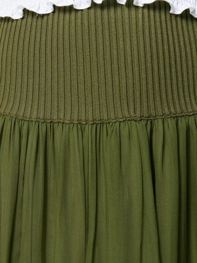 Shop Alberta Ferretti Long Flared Skirt
