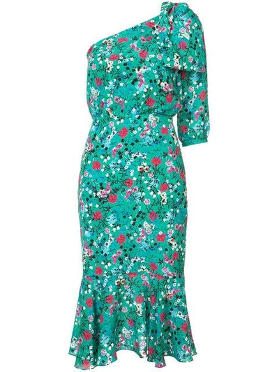 Shop Saloni Juliet Floral Dress - Green