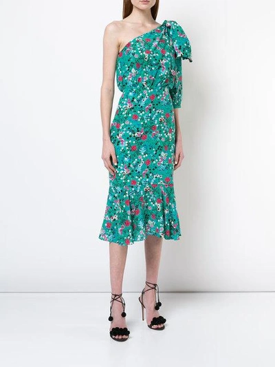 Shop Saloni Juliet Floral Dress - Green