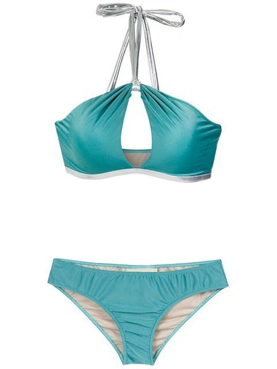 Shop Adriana Degreas Bikini Set In Blue