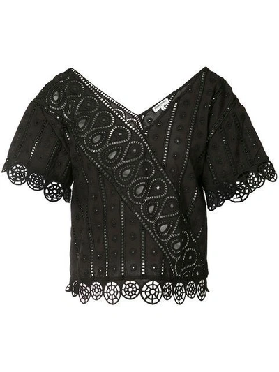 Shop Opening Ceremony Broderie Anglaise Blouse - Black