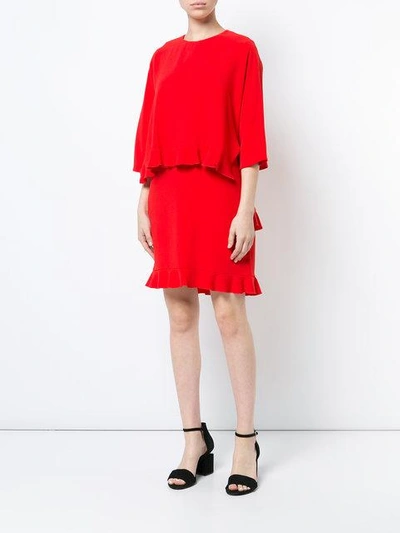 Shop Stella Mccartney Mini Layer Dress - Red