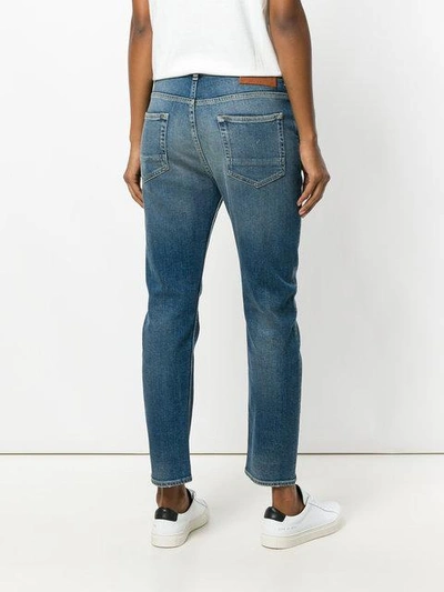 Shop Golden Goose Deluxe Brand Cropped Stonewashed Jeans - Unavailable In Blue