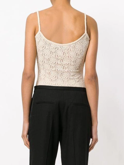 Shop Nina Ricci Lace Bodysuit - Neutrals