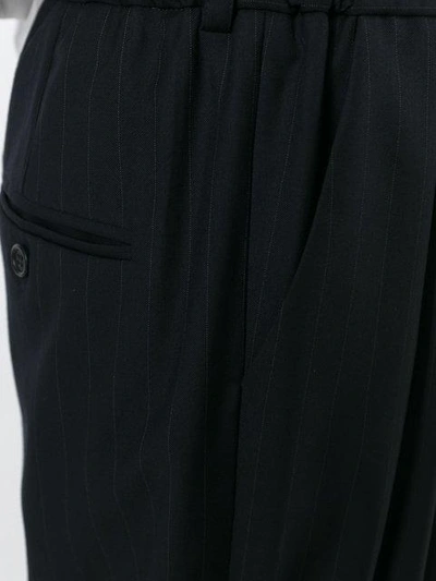Shop Lucio Vanotti Elasticated Cuffs Cropped Trousers - Blue