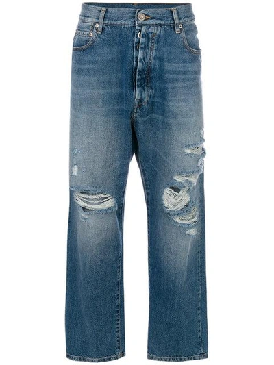 Shop Ben Taverniti Unravel Project Baggy Boyfriend Jeans In Blue