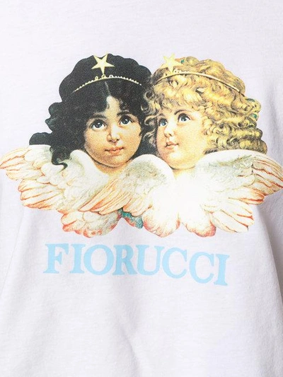 Shop Fiorucci Logo Print Cropped T-shirt In White