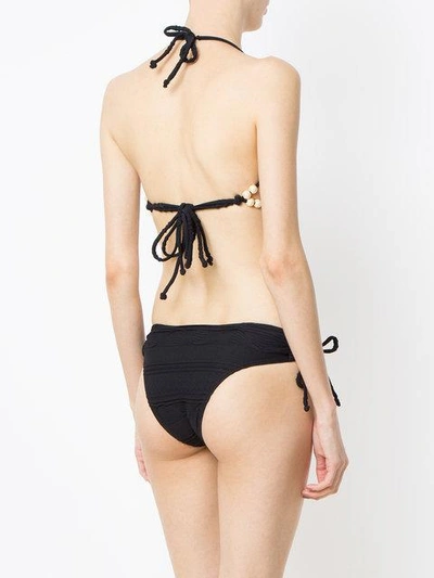 Shop Amir Slama Cut Out Details Swimsuit - Black