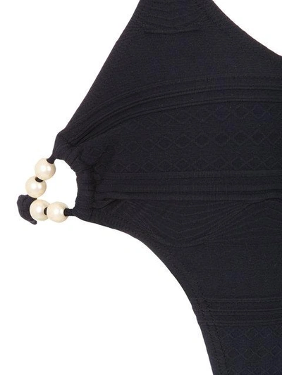 Shop Amir Slama Cut Out Details Swimsuit - Black