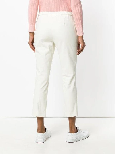 Shop Theory Cropped Skinny Trousers In White