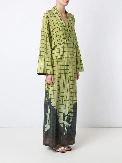 Shop Adriana Degreas Maxi Dress In Green