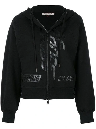 Shop A.f.vandevorst Zipped Hooded Sweatshirt In Black