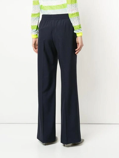 Miu Miu Drawstring-waist Tailored Trousers In Blue
