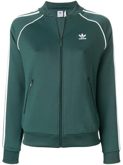 Shop Adidas Originals Adidas  Superstar Track Jacket - Green