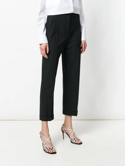 Shop Jacquemus Cropped Trousers - Black