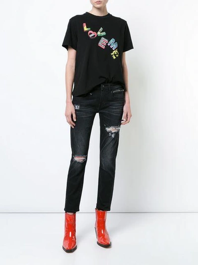 Shop Amiri Love Me Not Printed T In Black