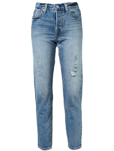 Shop Levi's Washed Jeans - Blue