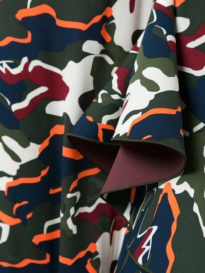 Shop Dion Lee Artillery Drape Camouflage Print Skirt