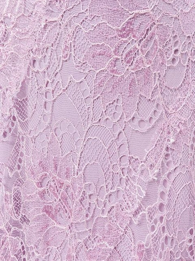 Shop Alberta Ferretti Embroidered Skirt - Pink & Purple
