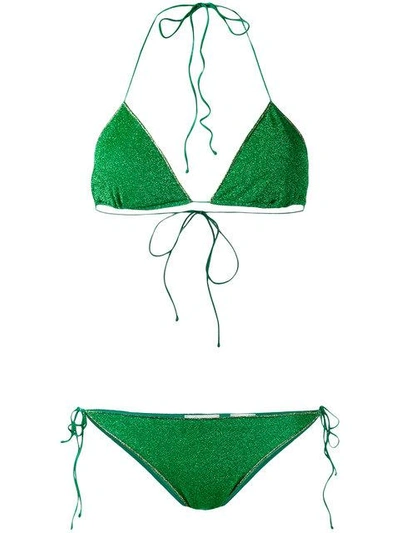 Shop Oseree Lumiere Bikini Set In Green
