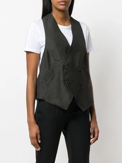 Shop Lost & Found Buttoned Over Vest In Black