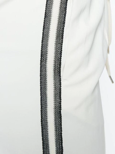 Shop Ermanno Scervino Cropped Stripe Trousers - Neutrals