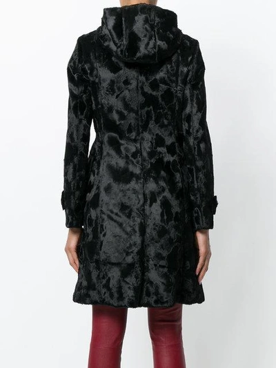 Shop Rrd Textured Single Breasted Coat - Black