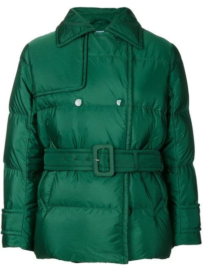 Shop Prada Padded Bomber Jacket - Green