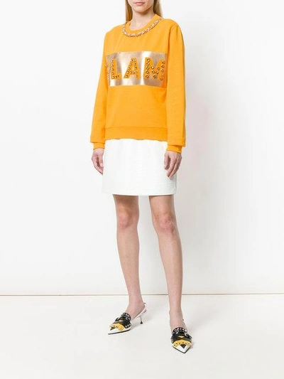 Shop Nil & Mon Embellished Sweatshirt In Orange