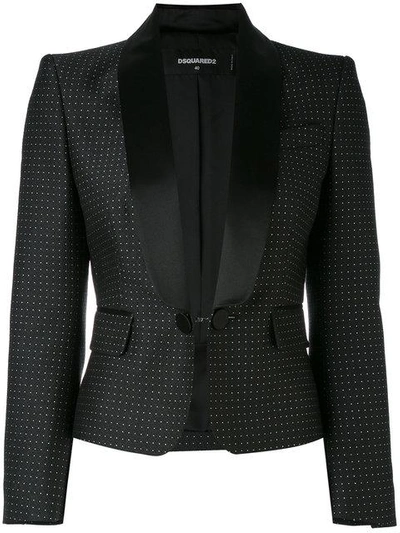 Shop Dsquared2 Jacquard Tuxedo Jacket - Black