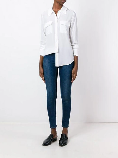 Shop Equipment Signature Slim-fit Silk Shirt In White