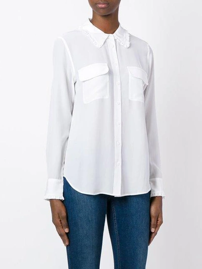 Shop Equipment Signature Slim-fit Silk Shirt In White