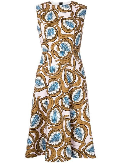 Shop Marni Printed Midi Dress