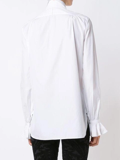 Shop Ralph Lauren Ruffled Detail Shirt In White