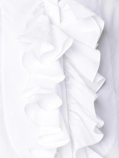 Shop Ralph Lauren Ruffled Detail Shirt In White