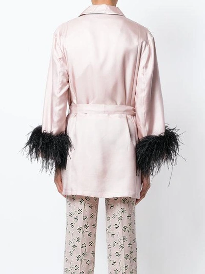 Shop Prada Twill Robe Coat - Pink