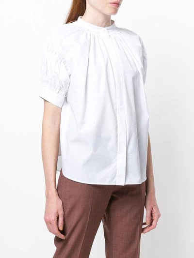 Shop Jil Sander Short Sleeve Gathered Shirt