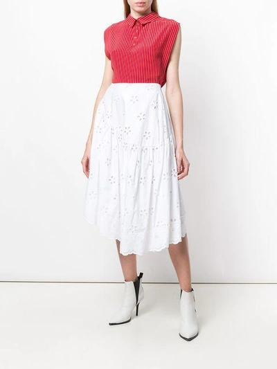 Shop Simone Rocha Broderie Anglaise Asymmetric Skirt