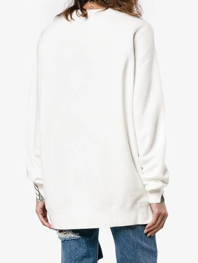 Shop R13 Elvis Mugshot Print Sweatshirt In White