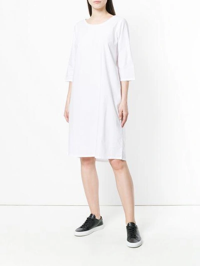 Shop Labo Art Midi Shift Dress In White