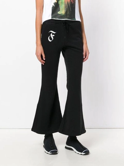 Shop Facetasm Cropped Track Pants - Black