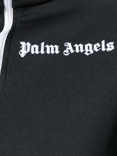 Shop Palm Angels Cropped Track Jacket - Black