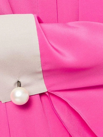 Shop Fendi Tie Strap Detail Blouse - Pink