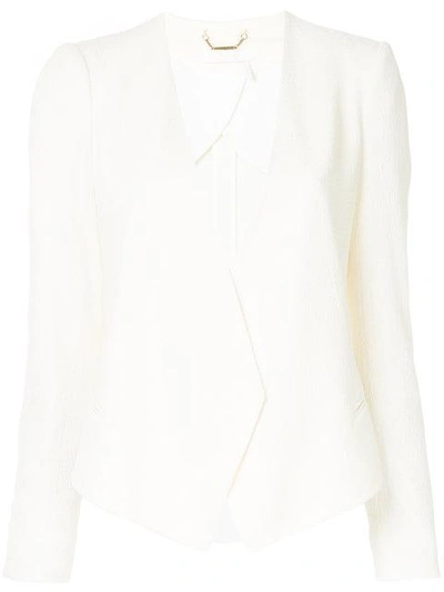 Shop Chloé Deep-v Jacket In White