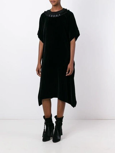 Shop Veronique Branquinho Asymmetric Dress - Black
