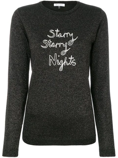 Shop Bella Freud Sparkle Pullover With Embroidered Slogan