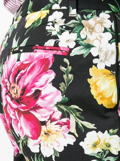 Shop Dolce & Gabbana Floral Print Cropped Trousers In Multicolour