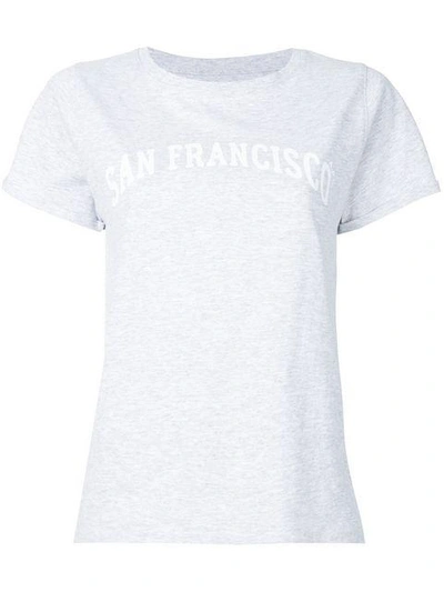 Shop Apc A.p.c. San Francisco Print T-shirt - Grey