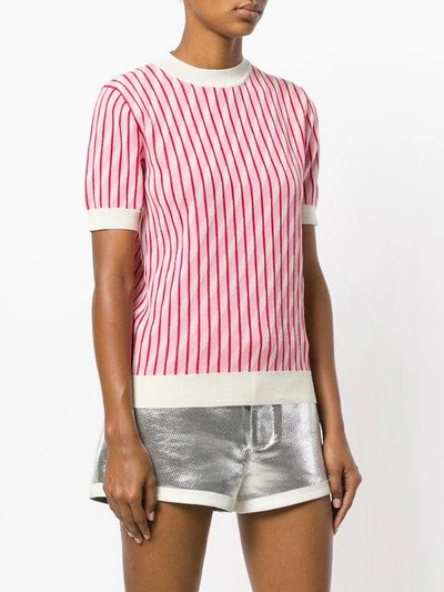 Shop Marni Striped Knitted T-shirt